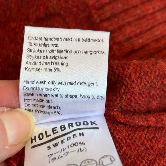 Holebrook Sweden 100% Lambswool Crewneck Sweater (size M) - Picture 7 of 10